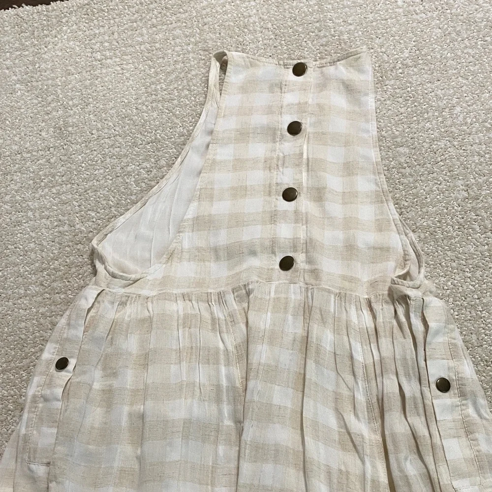 Kimchi Blue Cream Plaid Midi Dress - Picture 16 of 16